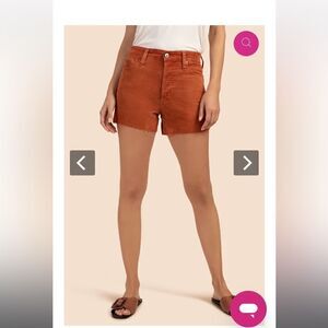 AG Adriano Goldschmied Women's High Waist Shorts in Rust